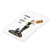 Zombie Button Up Girl Protest II Flexible Magnet (Linke Seite)