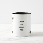 Zombie Button Up Girl Protest II Kaffee Tasse (Zentrum)