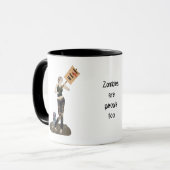 Zombie Button Up Girl Protest II Kaffee Tasse (Vorderseite Links)