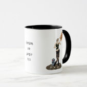 Zombie Button Up Girl Protest II Kaffee Tasse (VorderseiteRechts)