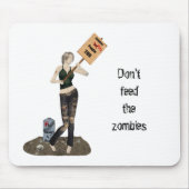 Zombie Button Up Girl Protest II Mouse Pad Mousepad (Vorne)