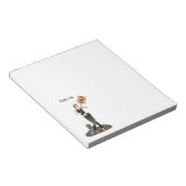 Zombie Button Up Girl Protest II Notepad Notizblock (angewinkelt)