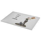 Zombie Button Up Girl Protest II Schneidebrett (Ecke)