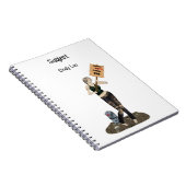 Zombie Button Up Girl Protest II SpiralNotebook Notizblock (Rechte Seite)