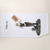 Zombie Button Up Girl Protest II Strandtuch (Vorderseite)