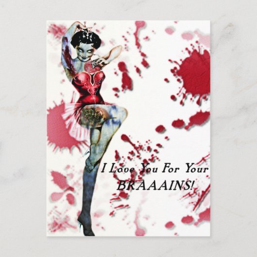 Zombie Button Up Postkarte (Vorderseite)