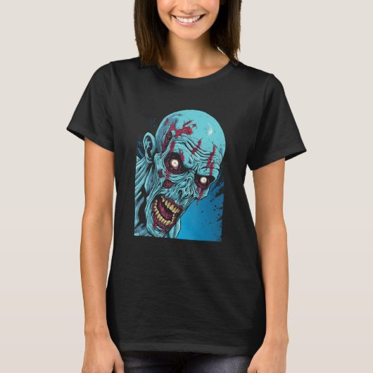 Zombie by Haunted Horror Halloween 3 T-Shirt (Vorderseite)