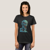 Zombie by Haunted Horror Halloween 6 T-Shirt (Vorne ganz)