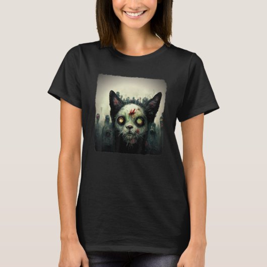 Zombie Ca  Ästhetik Böse Gruselig Horror Halloween T-Shirt (Vorderseite)