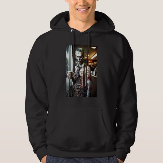Zombie-Cafébarista   Zombies im Alltag S Hoodie (Vorderseite)