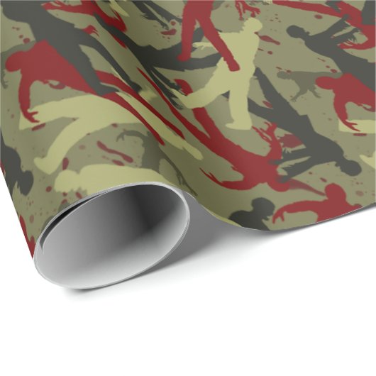 Zombie-Camouflage-Muster Geschenkpapier (Rolleneckpunkt)