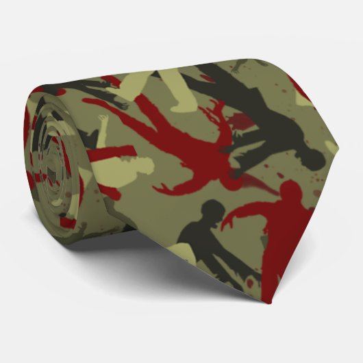 Zombie-Camouflage-Muster Krawatte (Gerollt)