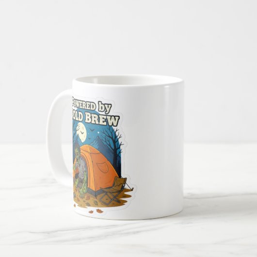 Zombie Camper Powered by Cold Brew Coffee Kaffeetasse (Vorderseite Links)
