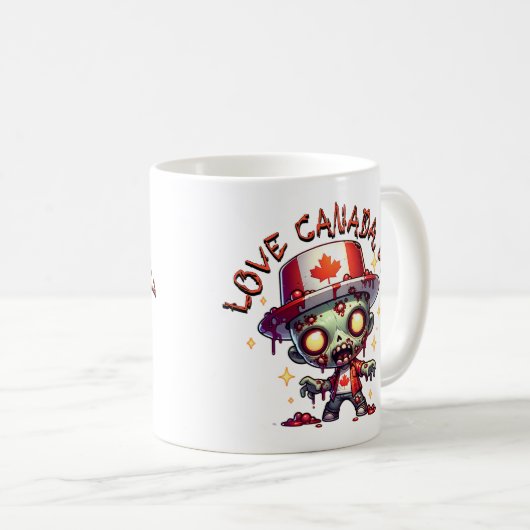 Zombie Canada Day Kaffeetasse (VorderseiteRechts)