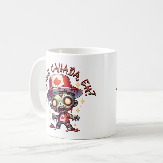 Zombie Canada Day Kaffeetasse (Vorderseite Links)