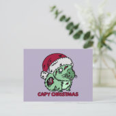 Zombie Capybara Weihnachten Postkarte (Stehend Vorderseite)