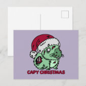 Zombie Capybara Weihnachten Postkarte (Vorne/Hinten)