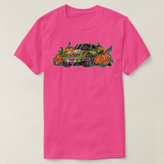 Zombie Car Lazy Halloween Kostüm Creepy Spooky Pu T-Shirt (Design vorne)