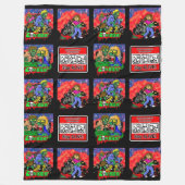 Zombie Cartoon Pattern Fleecedecke (Vorderseite)