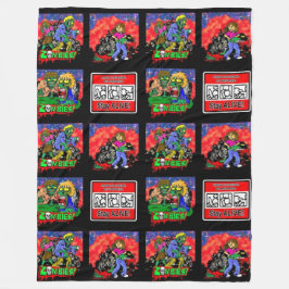 Zombie Cartoon Pattern Fleecedecke
