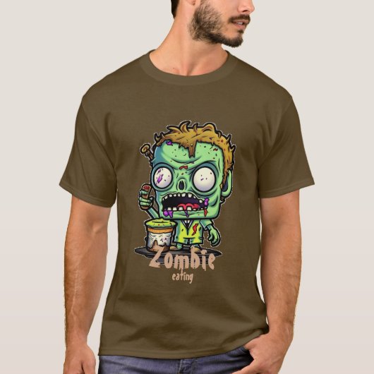 Zombie Cartoon T - Shirt (Vorderseite)