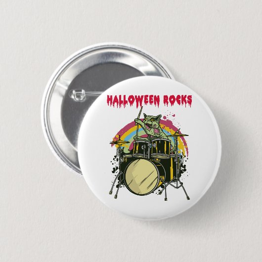 Zombie Cat Drummer Button (Vorne & Hinten)