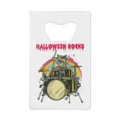 Zombie Cat Drummer Geldbeutel Flaschenöffner (Vorderseite)