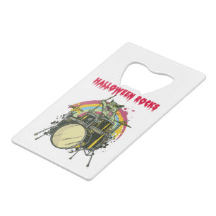Zombie Cat Drummer Geldbeutel Flaschenöffner