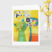 Zombie Cat: Engagement Karte (Gelbe Blume)