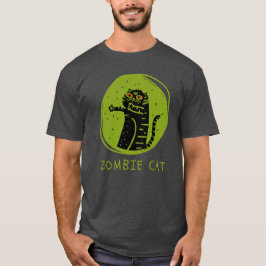 Zombie Cat Funny Spooky Halloween T-Shirt