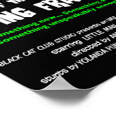 Zombie Cat Horror Movie Poster, grün, benutzerdefi Poster (Ecke)