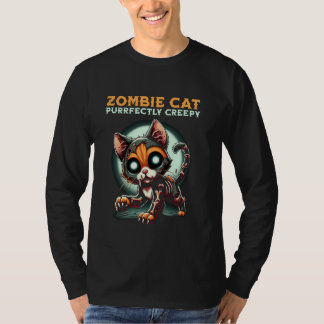 Zombie Cat Purrfectly Creepy T-Shirt
