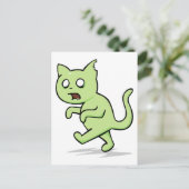 Zombie Cat Rises wieder Postkarte (Stehend Vorderseite)