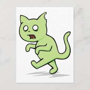 Zombie Cat Rises wieder Postkarte