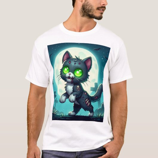 Zombie Cat T-Shirt (Vorderseite)