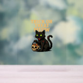 Zombie Cat - Trick oder Treat Meow Halloween Desig Acrylschild (Neutral)