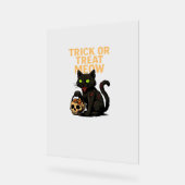 Zombie Cat - Trick oder Treat Meow Halloween Desig Acrylschild (Winkel)