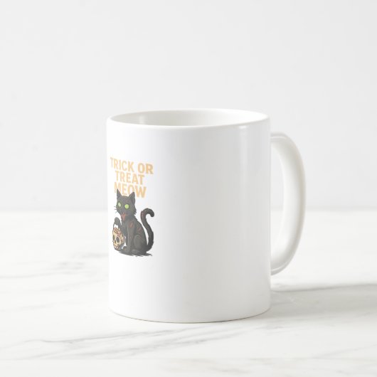 Zombie Cat - Trick oder Treat Meow Halloween Desig Kaffeetasse (VorderseiteRechts)