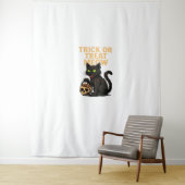 Zombie Cat - Trick oder Treat Meow Halloween Desig Wandteppich (Beispiel)