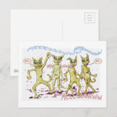 Zombie Cats Postkarte (Vorne/Hinten)