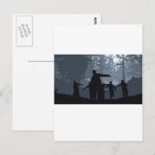 Zombie Chase in the Forest Postkarte (Vorne/Hinten)