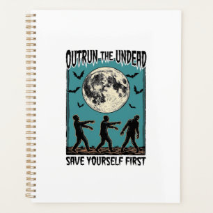 Zombie Chase Shirt Vintage Undead Escape Grafik_1 Planer