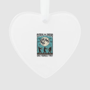 Zombie Chase Shirt Vintage Untoter Escape Grafik_1 Ornament