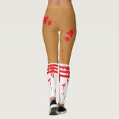 Zombie Cheerleader Blut platziert Leggings (Rückseite)