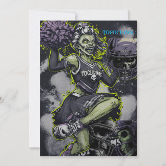 Zombie-Cheerleader-Horror-Art-Wurfkissen Einladung