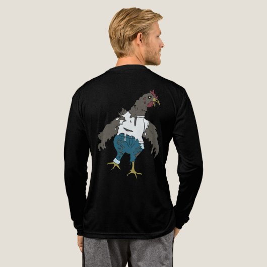 Zombie Chicken Tri-Blend Shirt (Voller Rücken)