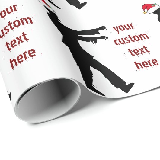 Zombie Christmas Coole Custom Horror Holiday Geschenkpapier (Rolleneckpunkt)