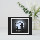 Zombie Christmas Night Feiertagspostkarte (Stehend Vorderseite)