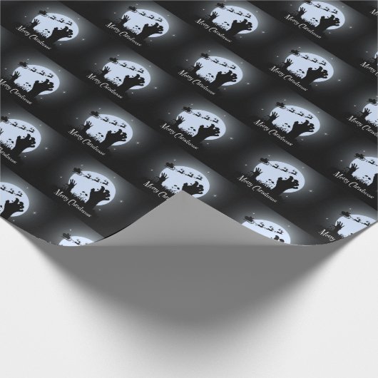 Zombie Christmas Night Geschenkpapier (Ecke)