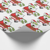 Zombie Christmas Santa lustig Geschenkpapier (Ecke)